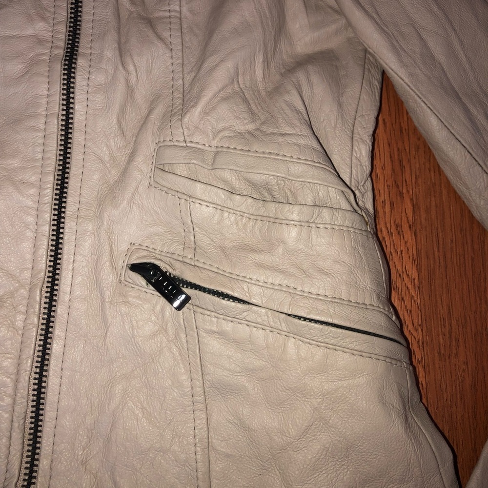 Pelle sandstone Leather moto biker jacket - Picture 4 of 8